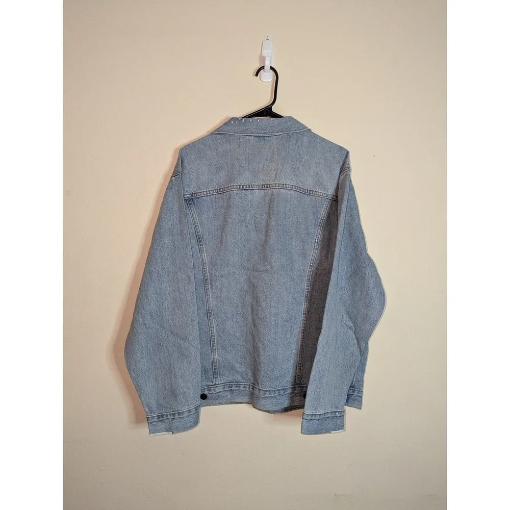 Levis Premium Relaxed Trucker Jacket Light Wash Denim Mens‎ Large A57820002 NEW